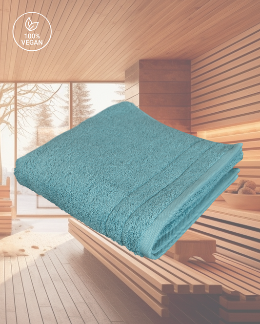 Sauna towel Vegan Home, 100x200cm, 100% organic cotton, petrol