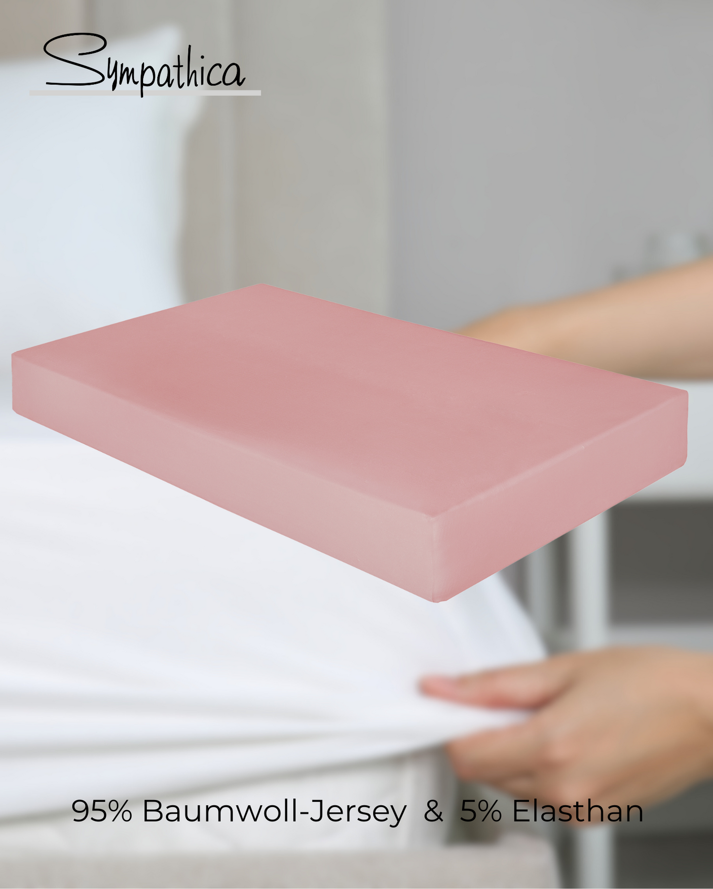 Fitted Sheet Sympathica Nova Soft Pink 400 