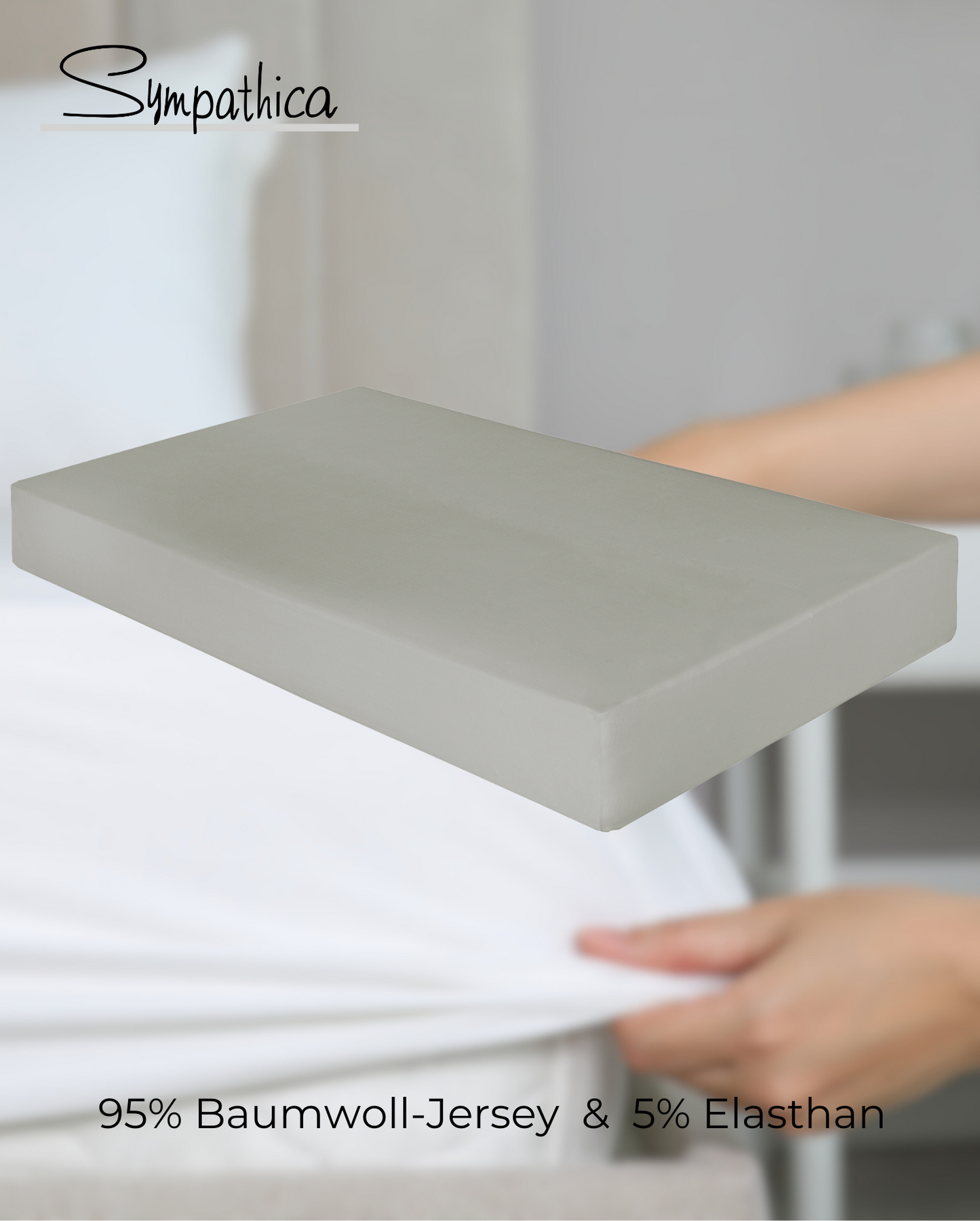 fitted sheet Sympathica Nova Taupe 407 