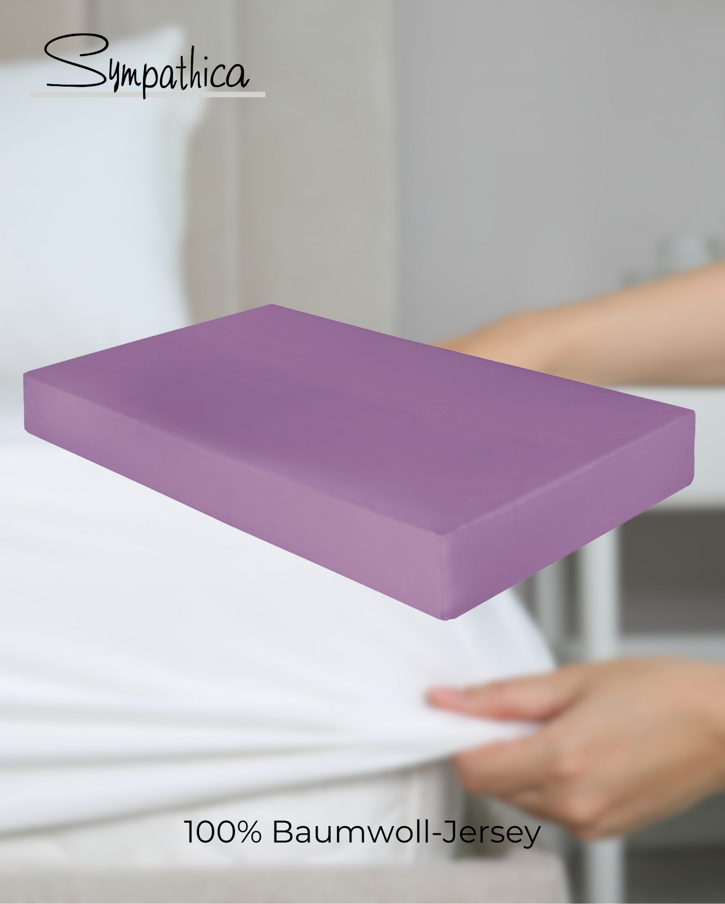 Fitted Sheet Sympathica Vision Lilac 14 