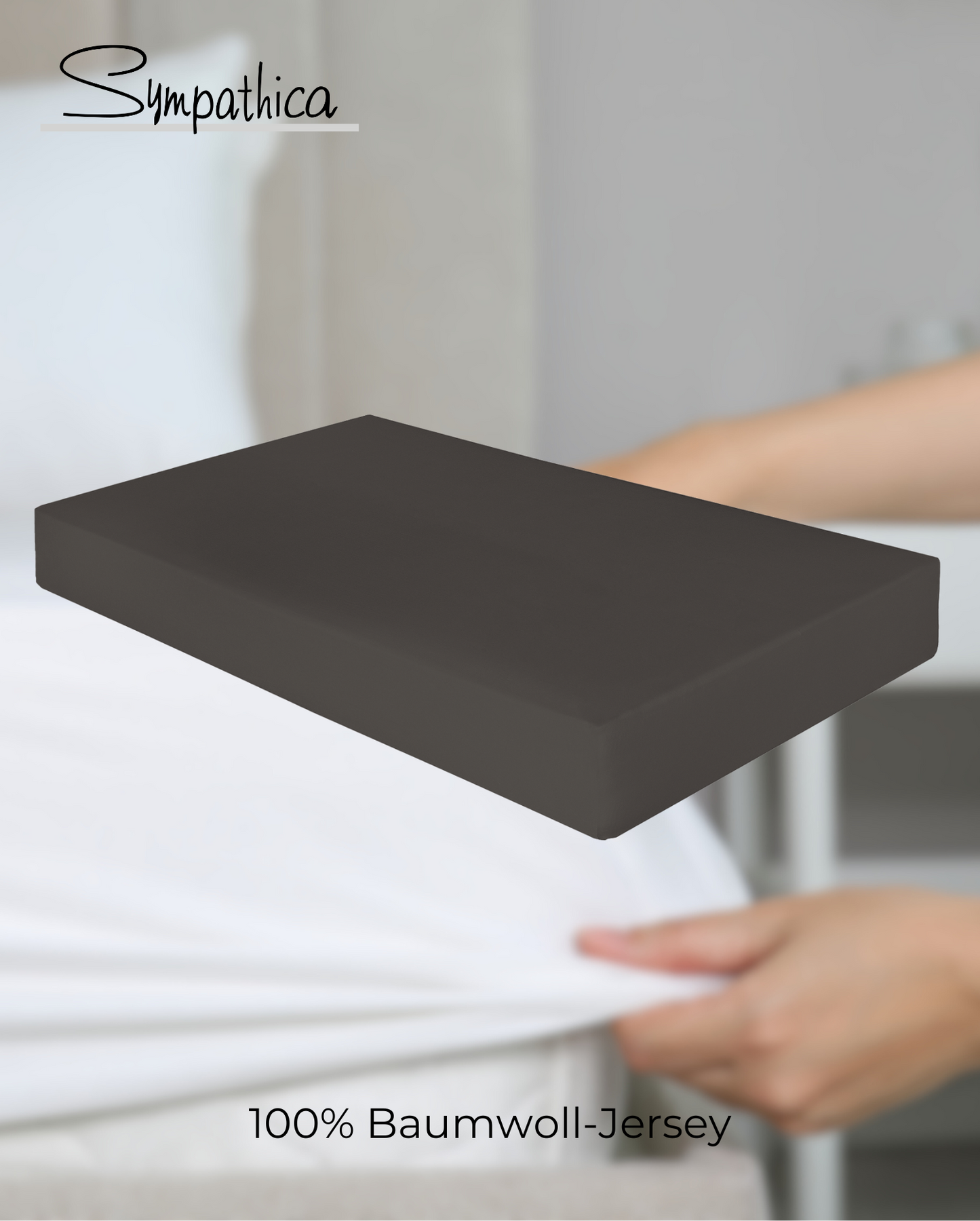 Fitted Sheet Sympathica Vision Black 30 