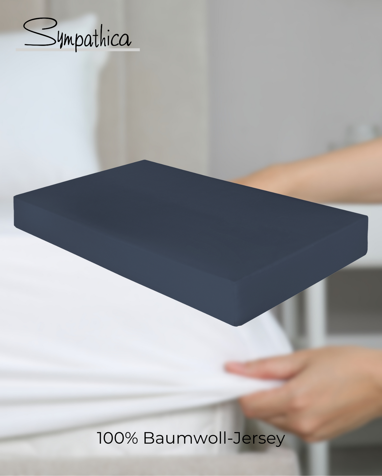 Fitted Sheet Sympathica Vision Navy 36 