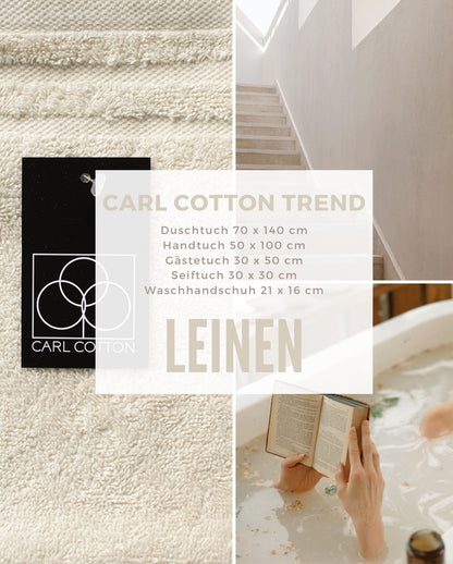 Handtuch CARL COTTON Trend, 500g/m², 100% Baumwolle - Leinen