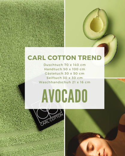 Handtuch CARL COTTON Trend, 500g/m², 100% Baumwolle - Avocado