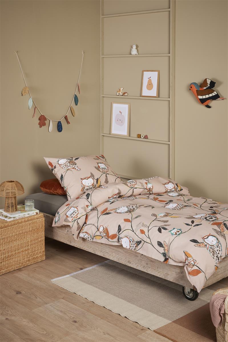 Kinderbettwäsche beddinghouse Owls Beige