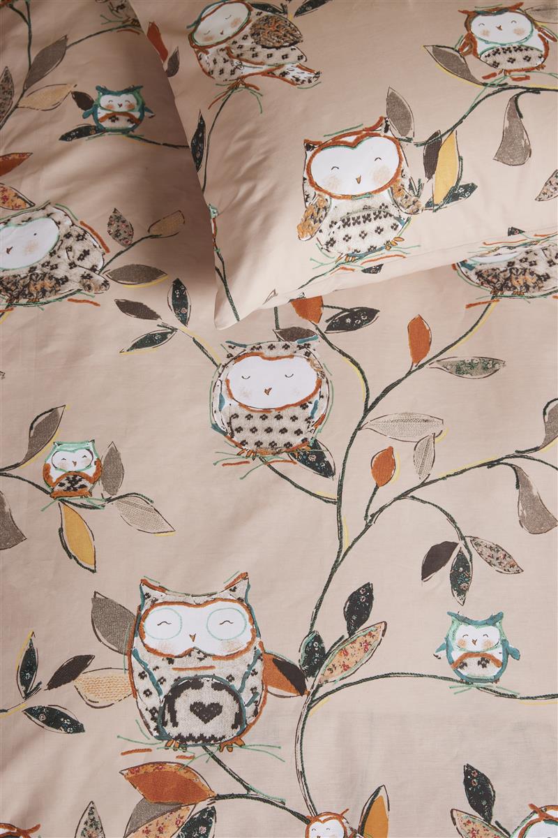 Kinderbettwäsche beddinghouse Owls Beige