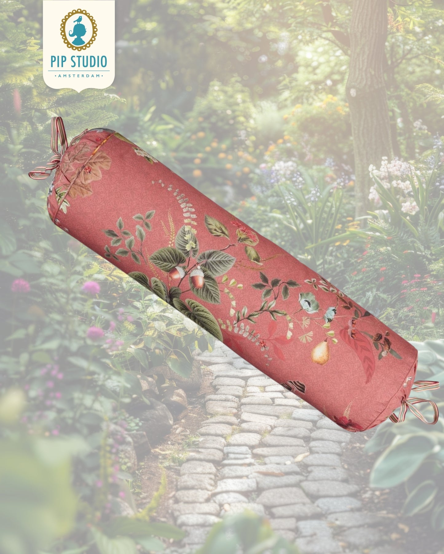 Neck roll PIP STUDIO Fall in Leaf Pink 22x70cm