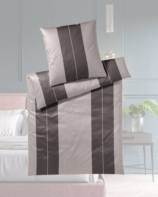 Mako satin bed linen Covered Grey 