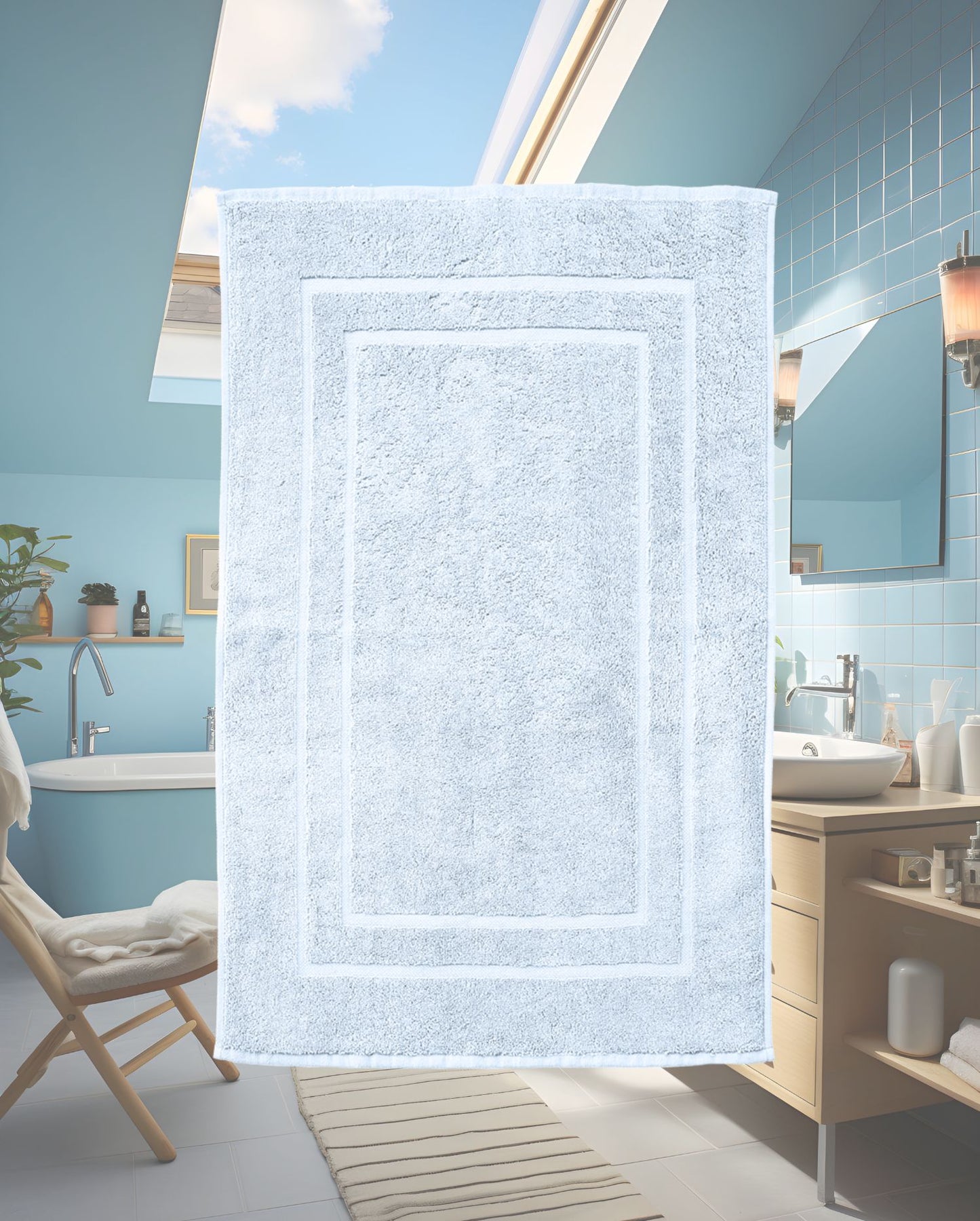 Bath mat CARL COTTON Trend Ice Blue 50x70cm 100% Cotton