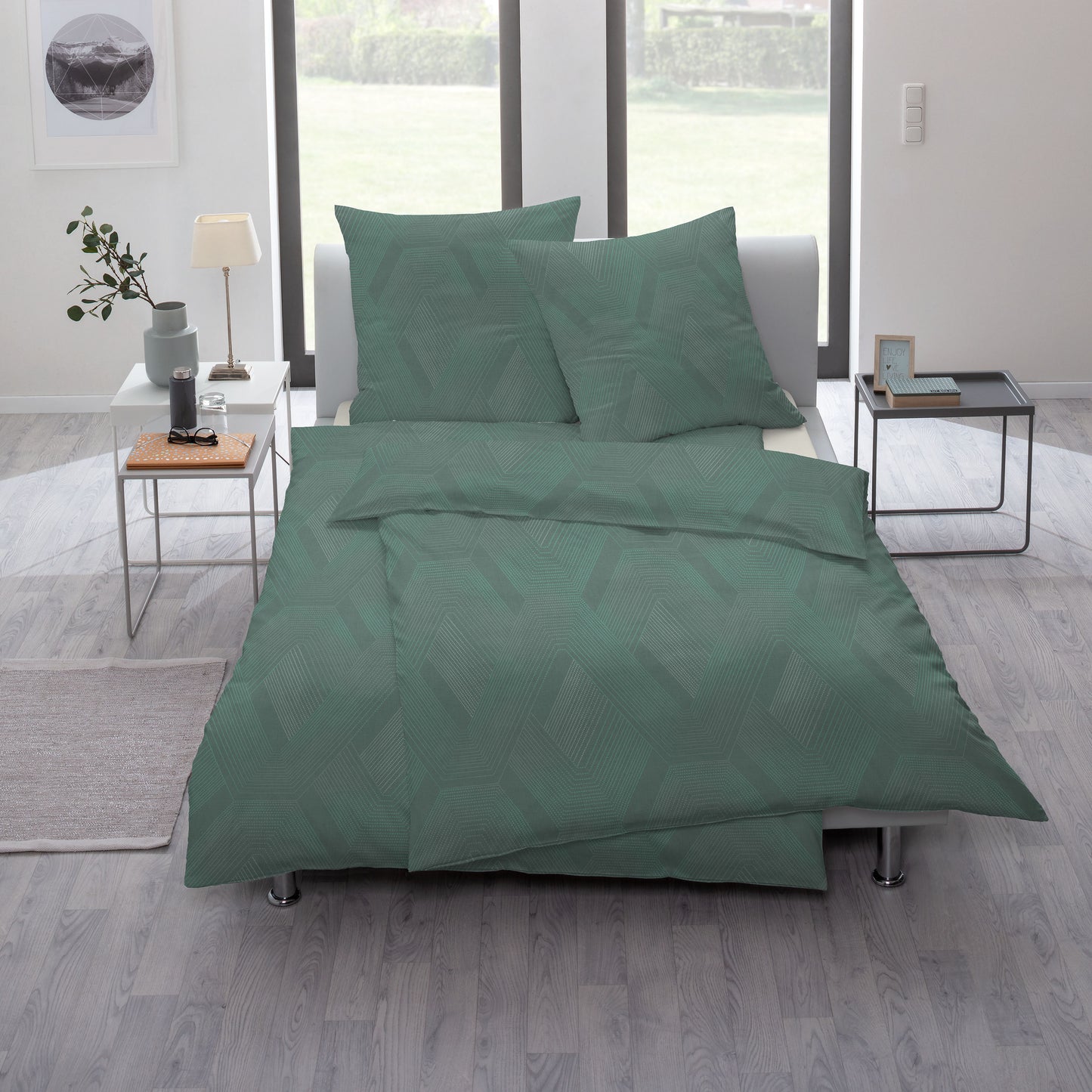 Mako-Interlock-Jersey Bettwäsche ESTELLA Emerald