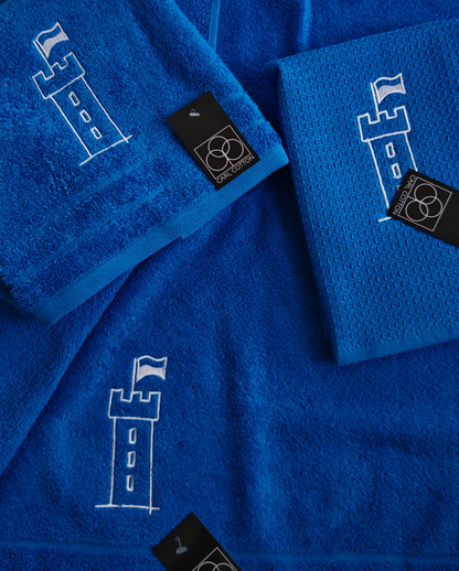 Towel CARL COTTON Waffle Piqué Electric Blue