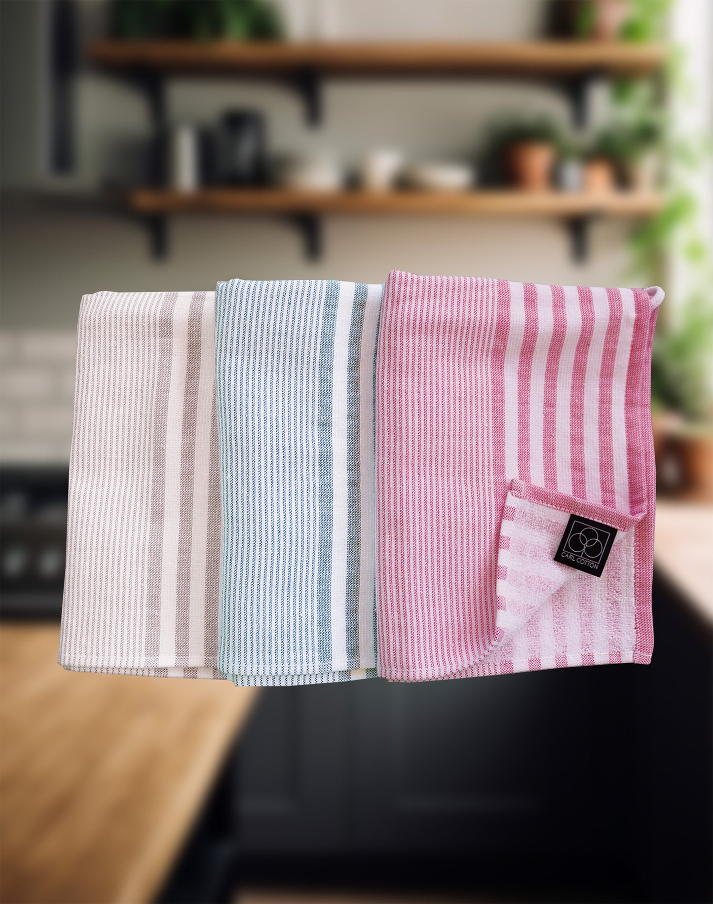 Kitchen terry towel CARL COTTON Stripes 50x70cm 100% cotton