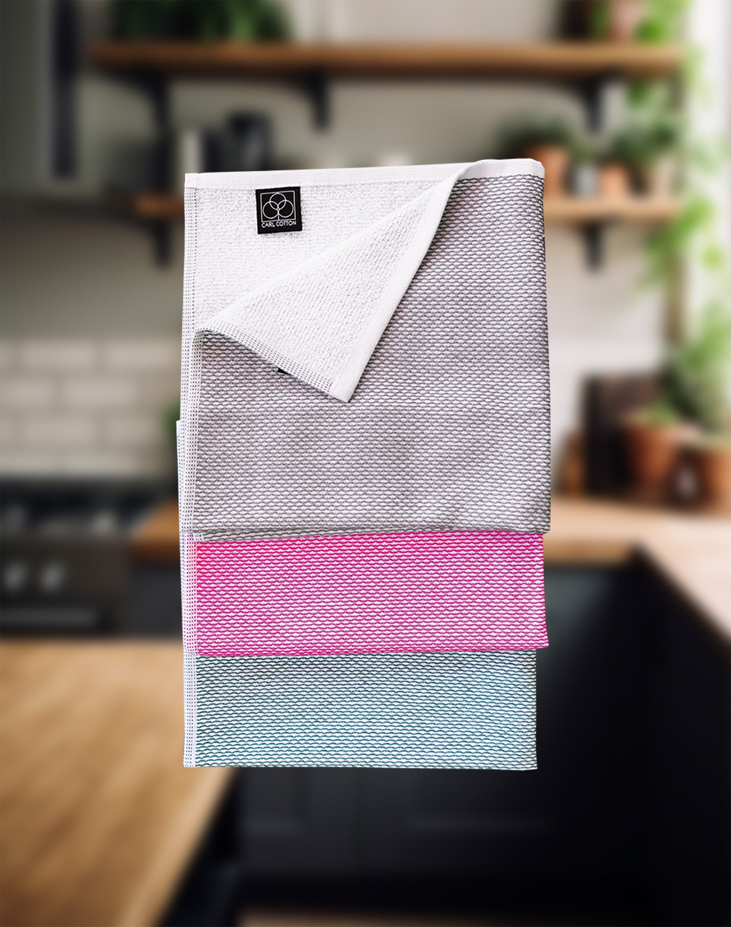 Kitchen terry towel CARL COTTON Waves 50x50cm 100% cotton