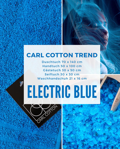 Handtuch CARL COTTON Trend, 500g/m², 100% Baumwolle - Electric Blue