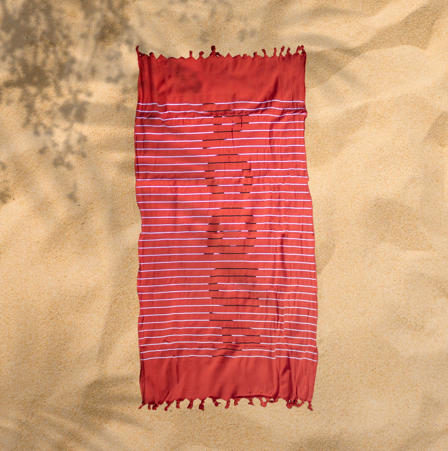 Strandtuch p.k., Acqua Rot, 95x165cm, 100% Baumwolle