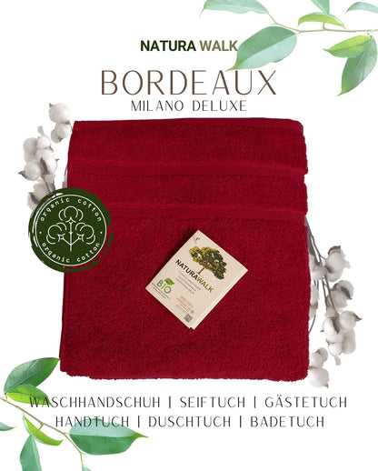 Towel Organic Cotton NATURAWALK Milano Deluxe Bordeaux