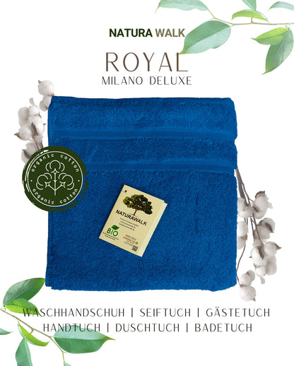 Handtuch NATURAWALK Milano Deluxe 600g/m², 100% Bio-Baumwolle - Royal