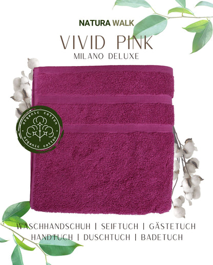 Towel Organic Cotton NATURAWALK Milano Deluxe Vivid Pink