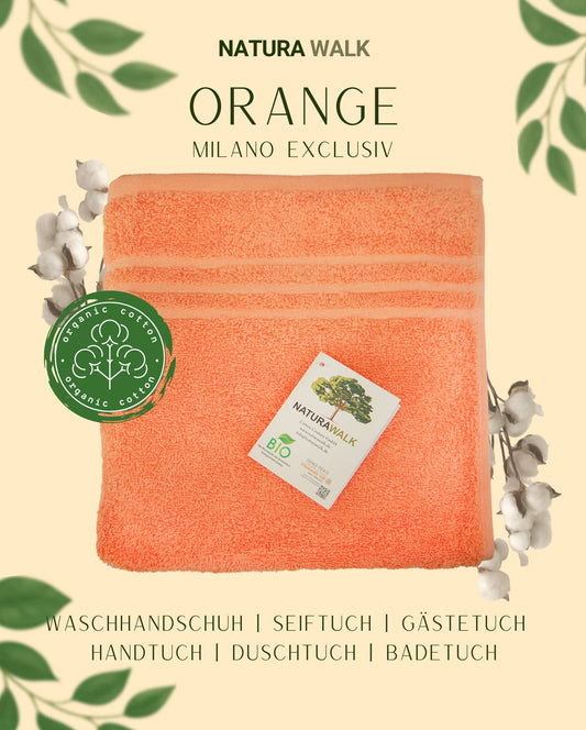 Handtuch Bio-Baumwolle NATURAWALK Milano Exclusiv Orange