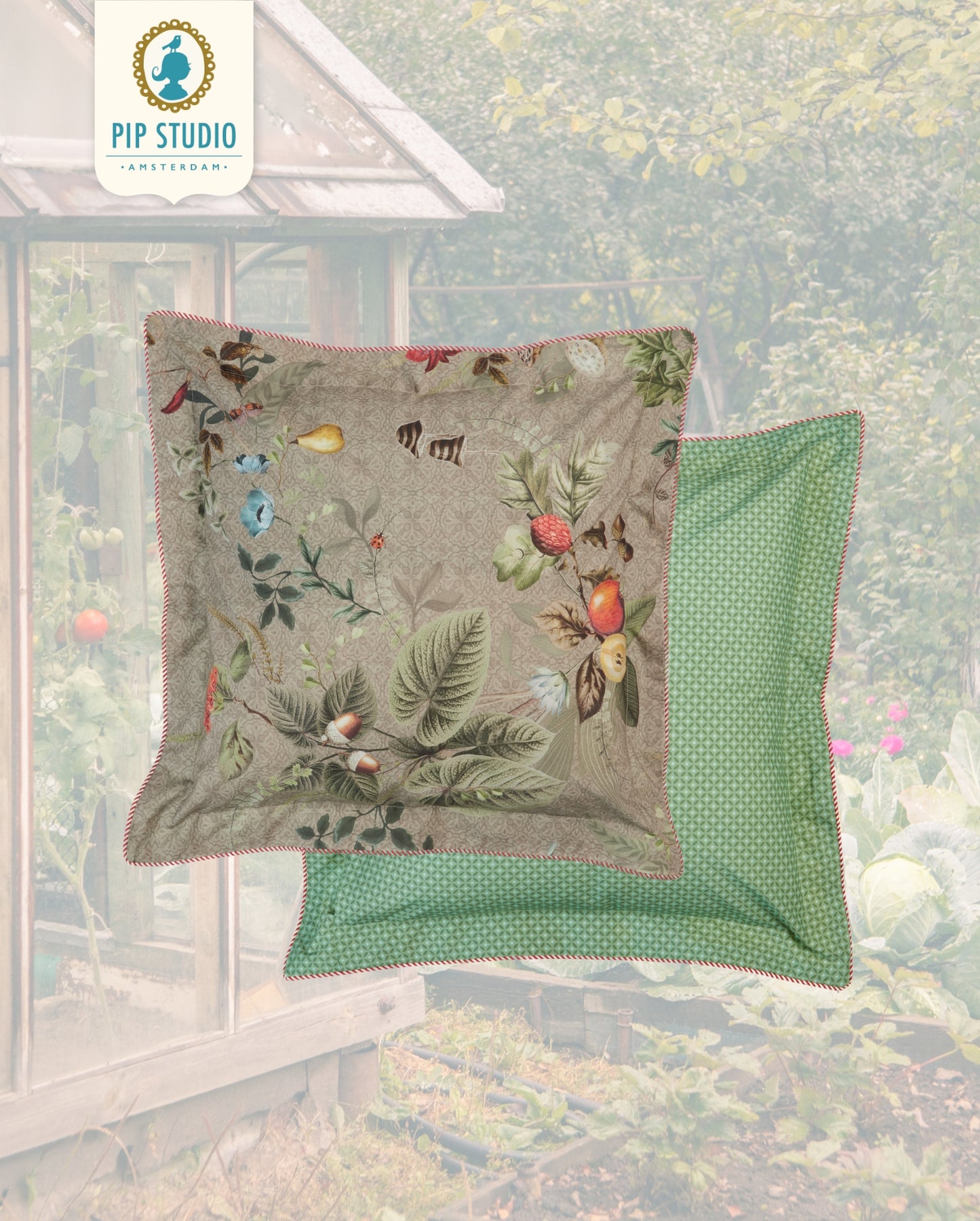 Pillow PIP STUDIO Fall in Leaf Khaki