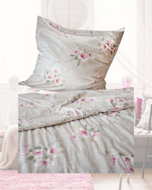 Mako Interlock Jersey Bed Linen pk Cherry Blossom