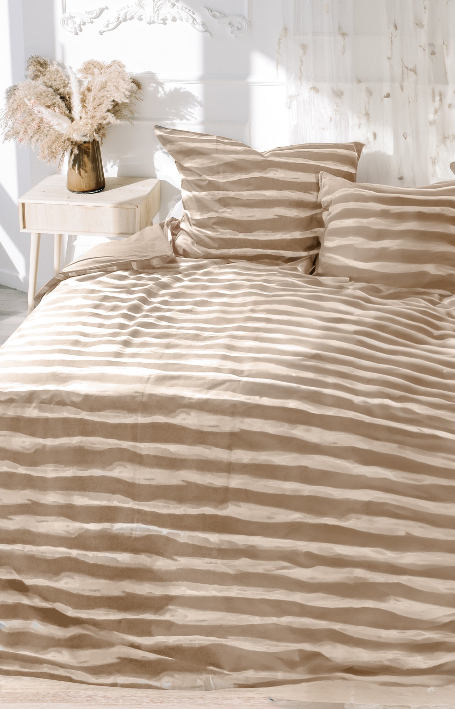 Sympathica Renforcé Bettwäsche Sandra Stripes Beige