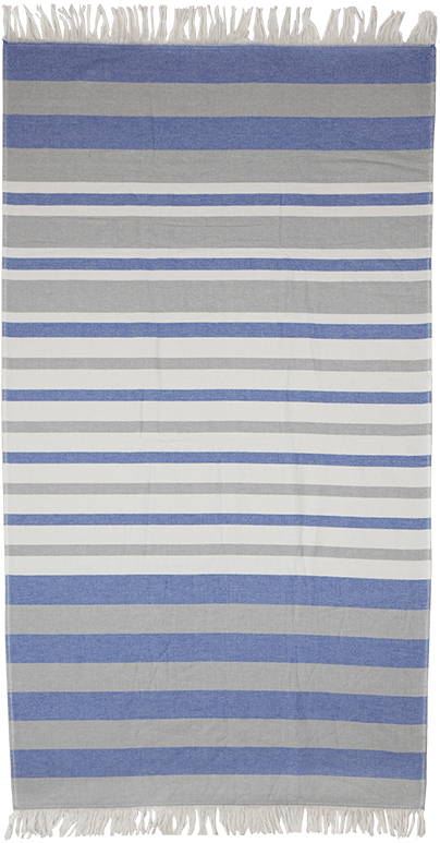 Hamamtuch Blau/grau, 90x170cm, 100% Baumwolle