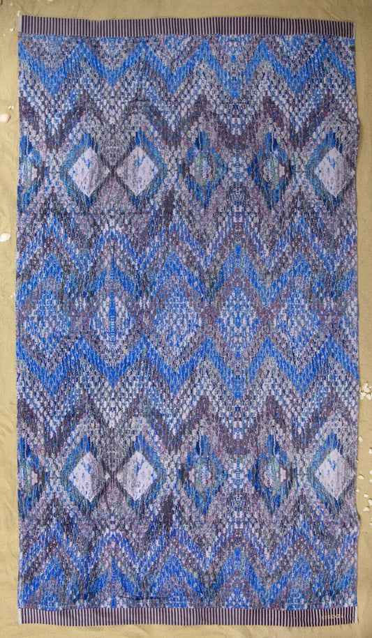 Strandtuch ESSENZA Boho Blue, 100x180, 100% Bio-Baumwolle