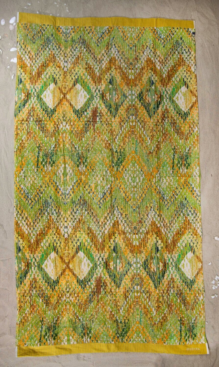 Strandtuch ESSENZA Boho Mustard, 100x180, 100% Bio-Baumwolle