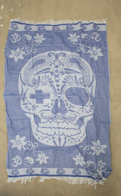 Hammam towel Skull blue