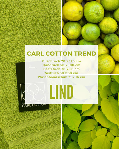 Handtuch CARL COTTON Trend, 500g/m², 100% Baumwolle - Lindgrün